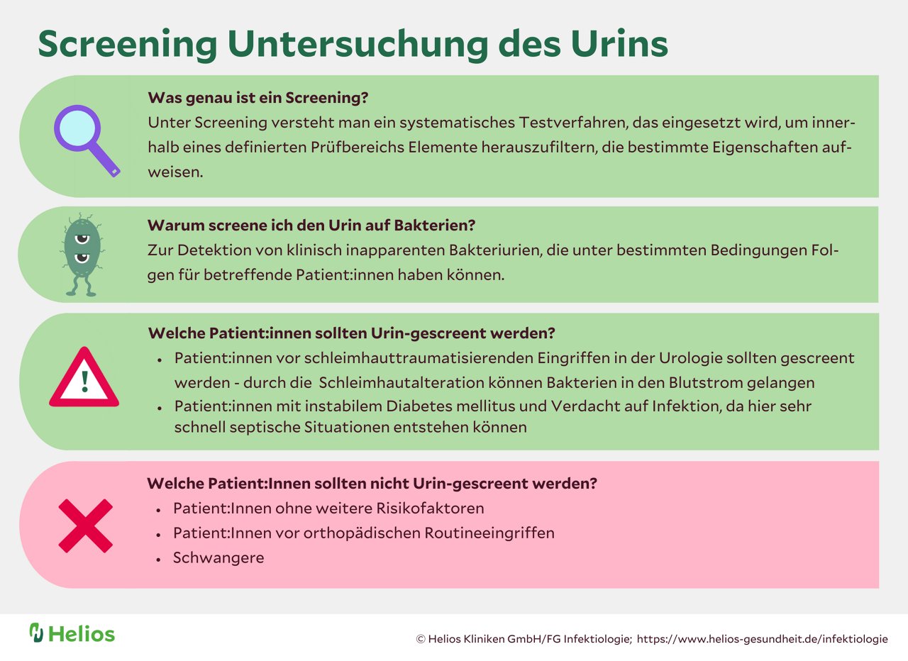 Screening Untersuchung des Urins