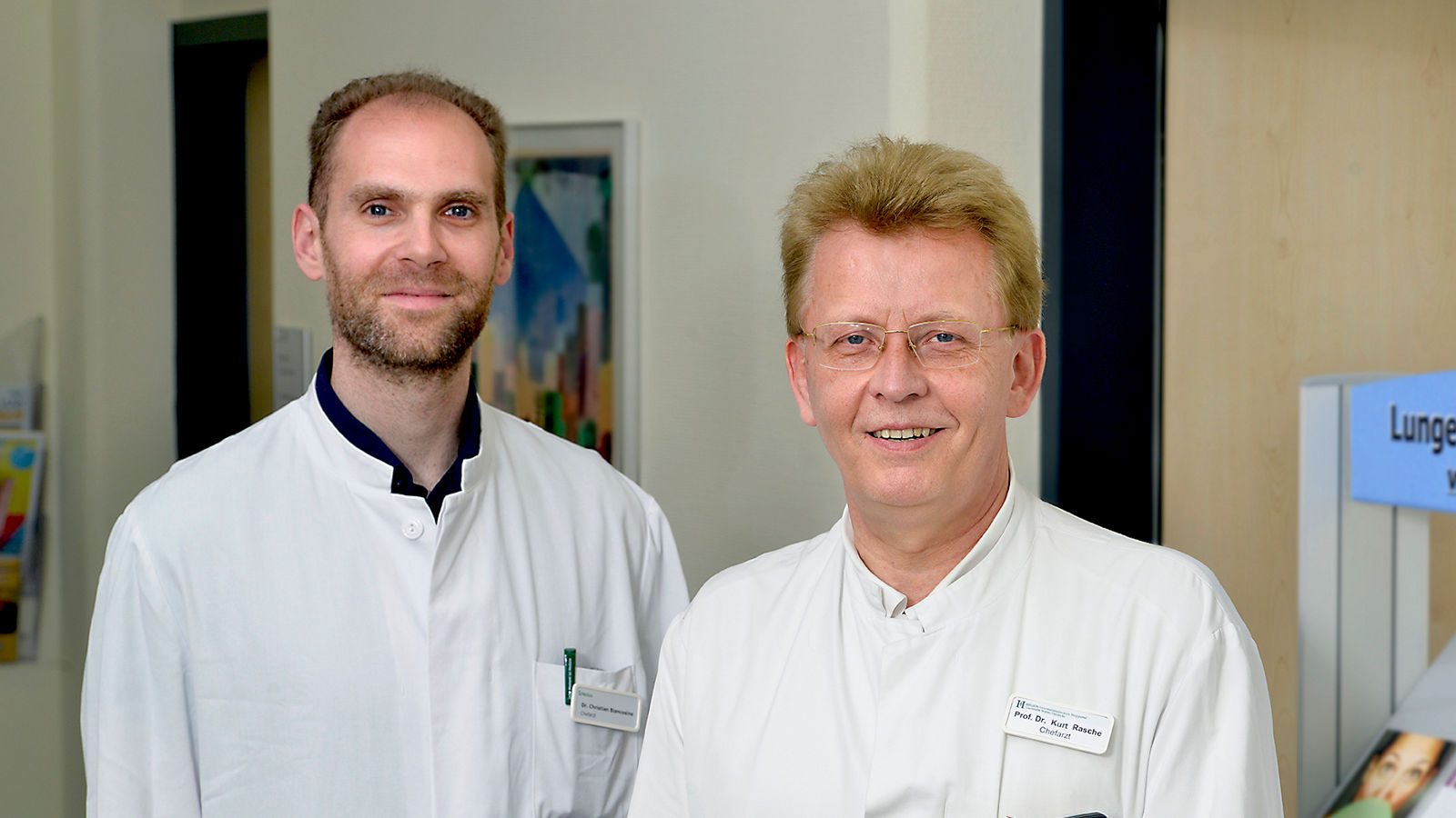 Dr. Biancosino und Prof. Rasche vom Bergischen Lungenzentrum