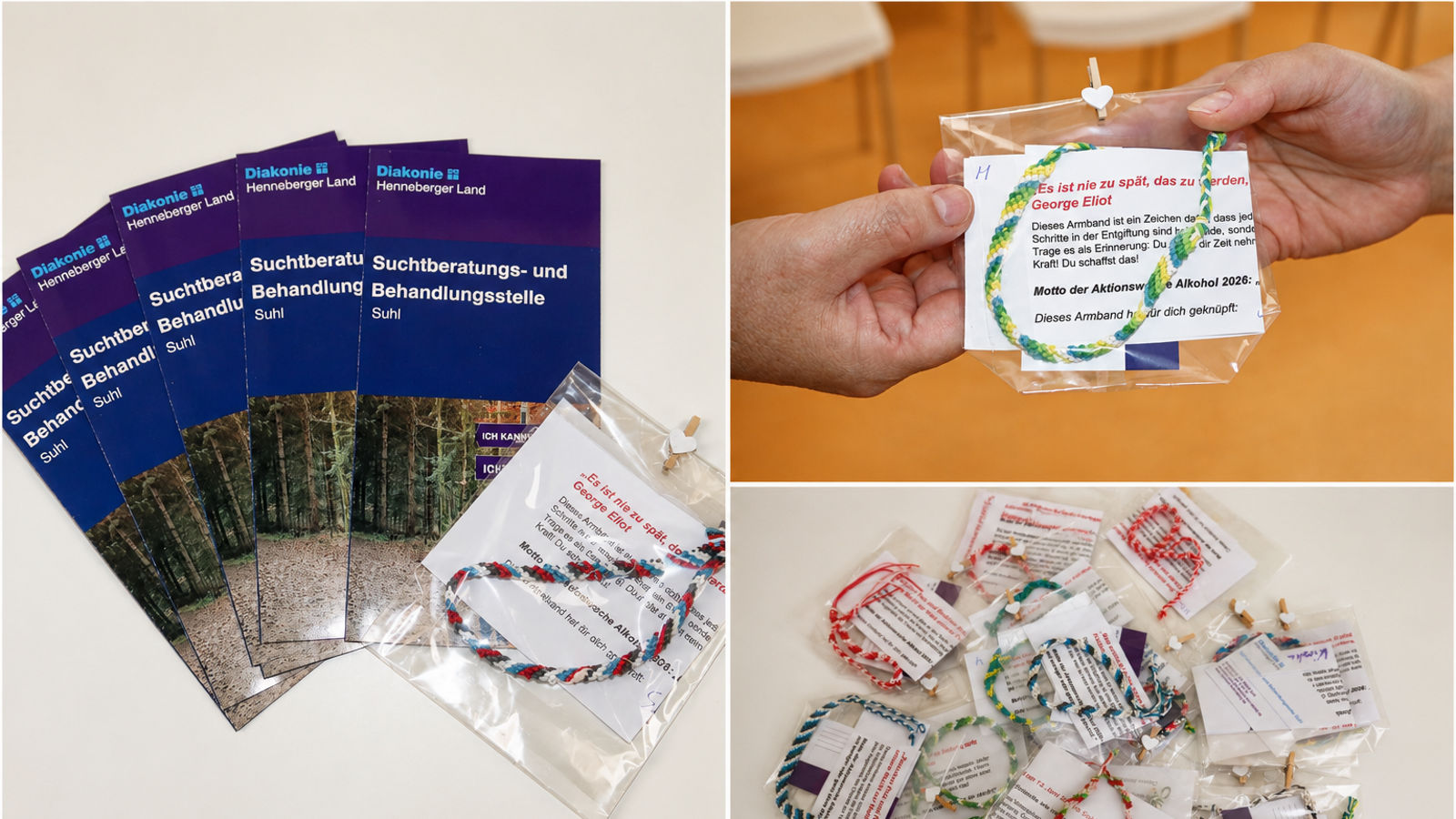 Übergabe Freundschaftsbänder_Kollage