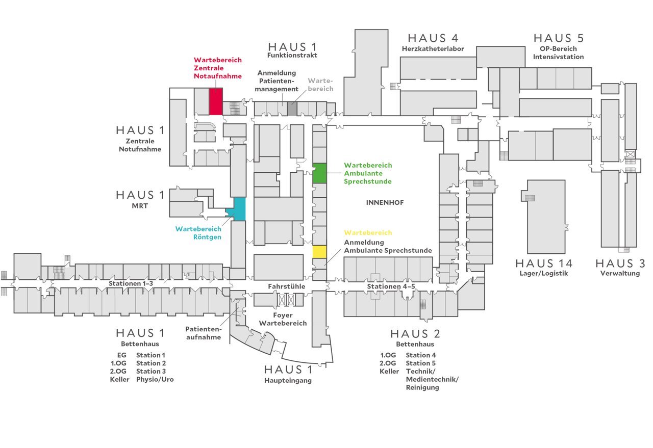 Gebäudeplan Bördeklinik