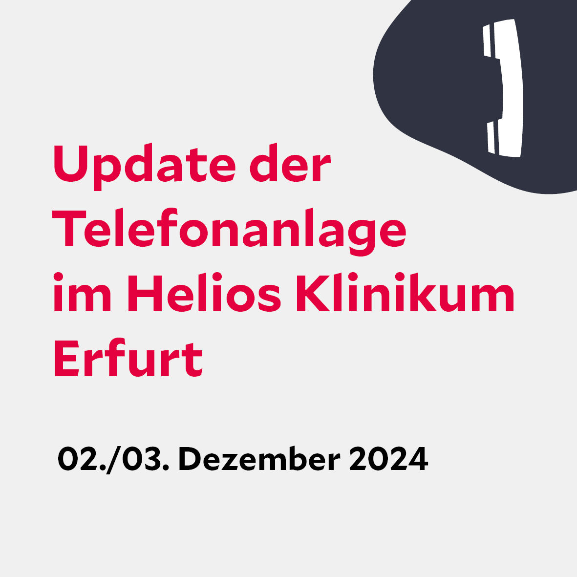 Update der Telefonanlage am 02./03. Dezember 2024