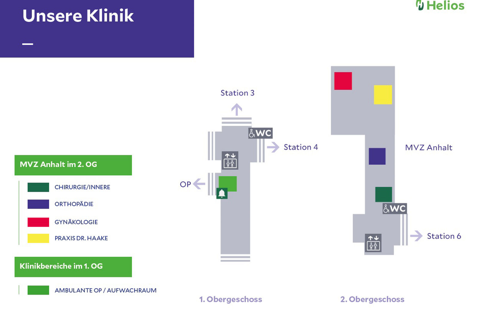 Lageplan der Helios Klinik Zerbst/Anhalt
