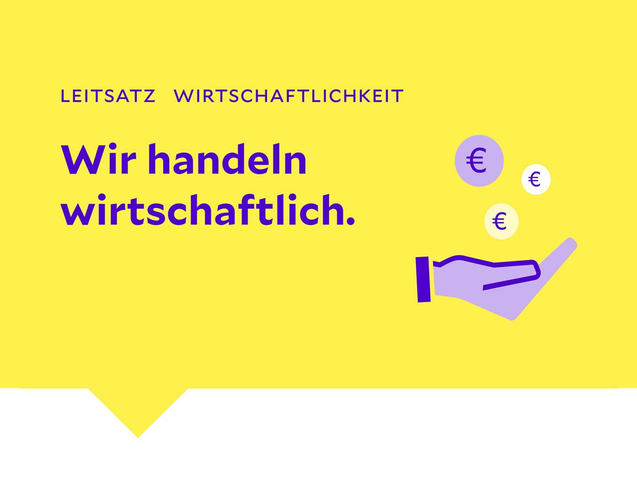 Grafik mit dem Leitsatz Wirtschaftlichkeit