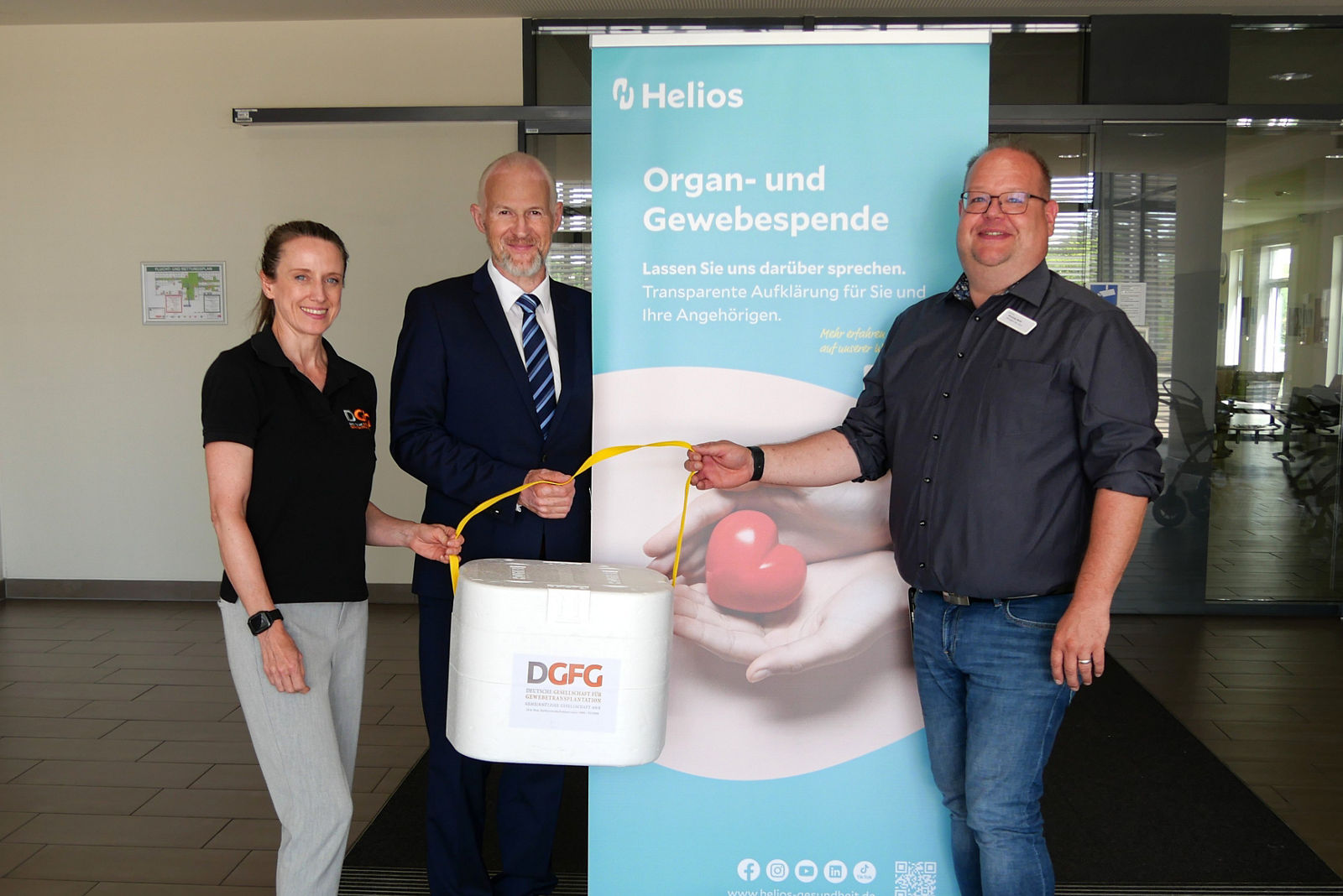 Helios Cluster Niedersachsen-Nord kooperiert mit der DGFG in der Gewebespende