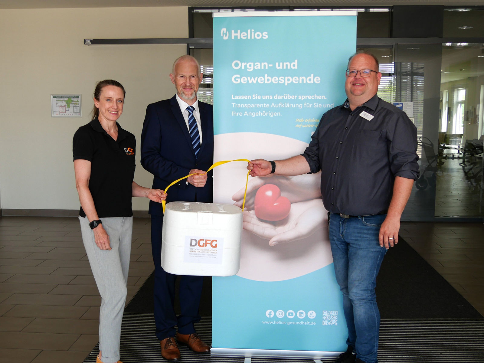 Helios Cluster Niedersachsen-Nord kooperiert mit der DGFG in der Gewebespende