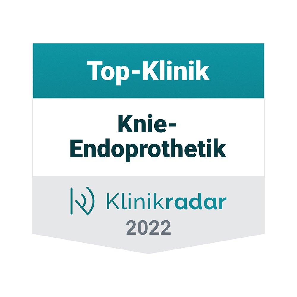 Logo- Klinikradar 2022 - Top-Klinik für Knie-Endoprothetik
