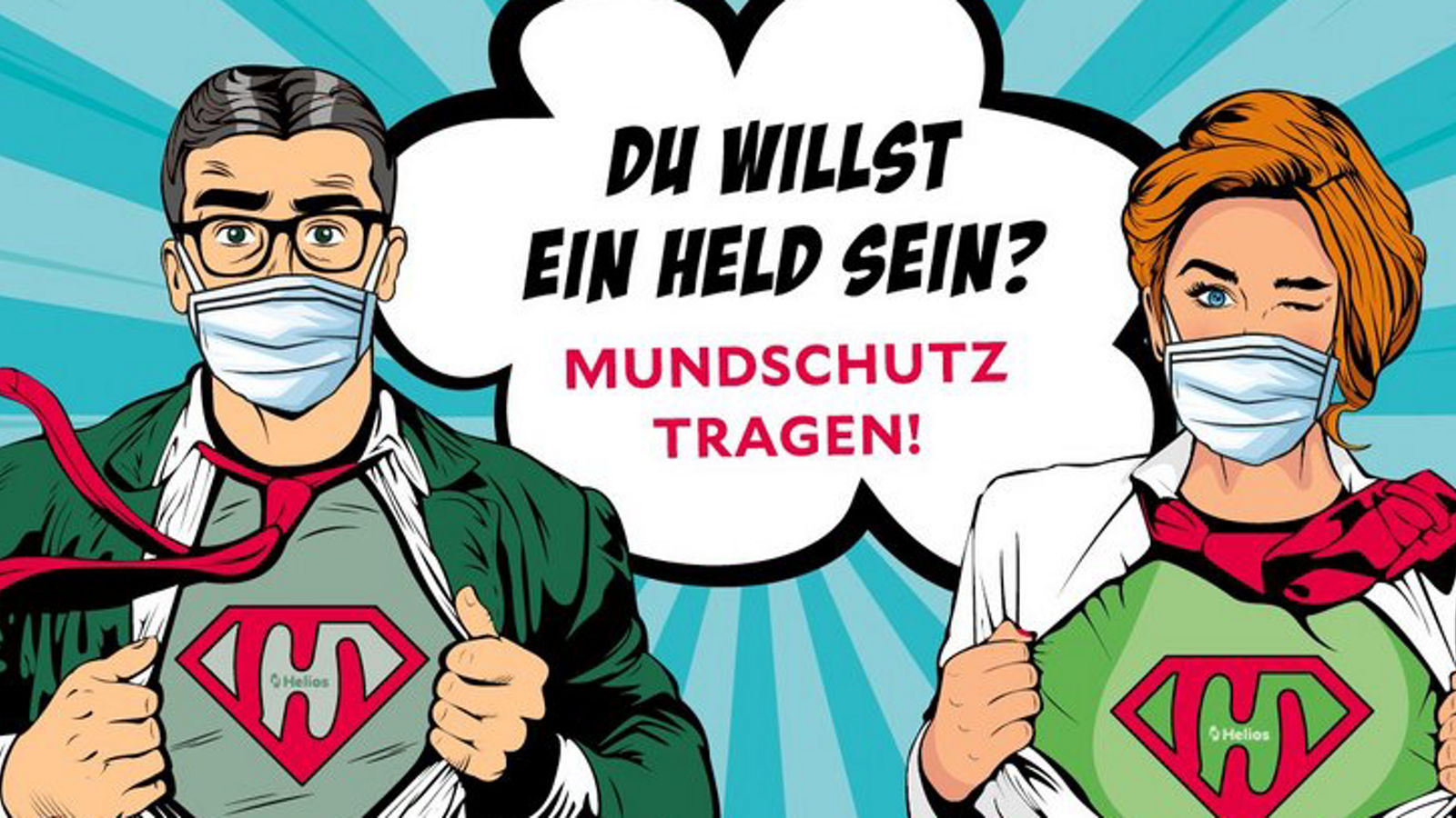 Sei ein Held - Trag Maske!