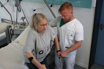Simulationsperson im Helios Bildungszentrum Mansfeld-Südharz