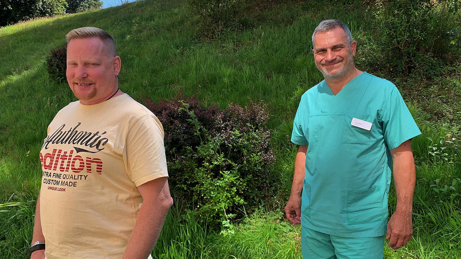 Patient Hans Munny und Oberarzt Uwe Mutter