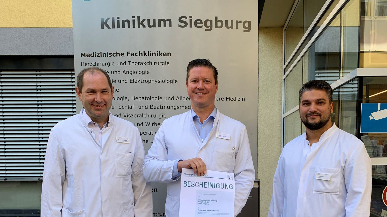 Helios Klinikum Siegburg erneut als regionales Traumazentrum zertifiziert