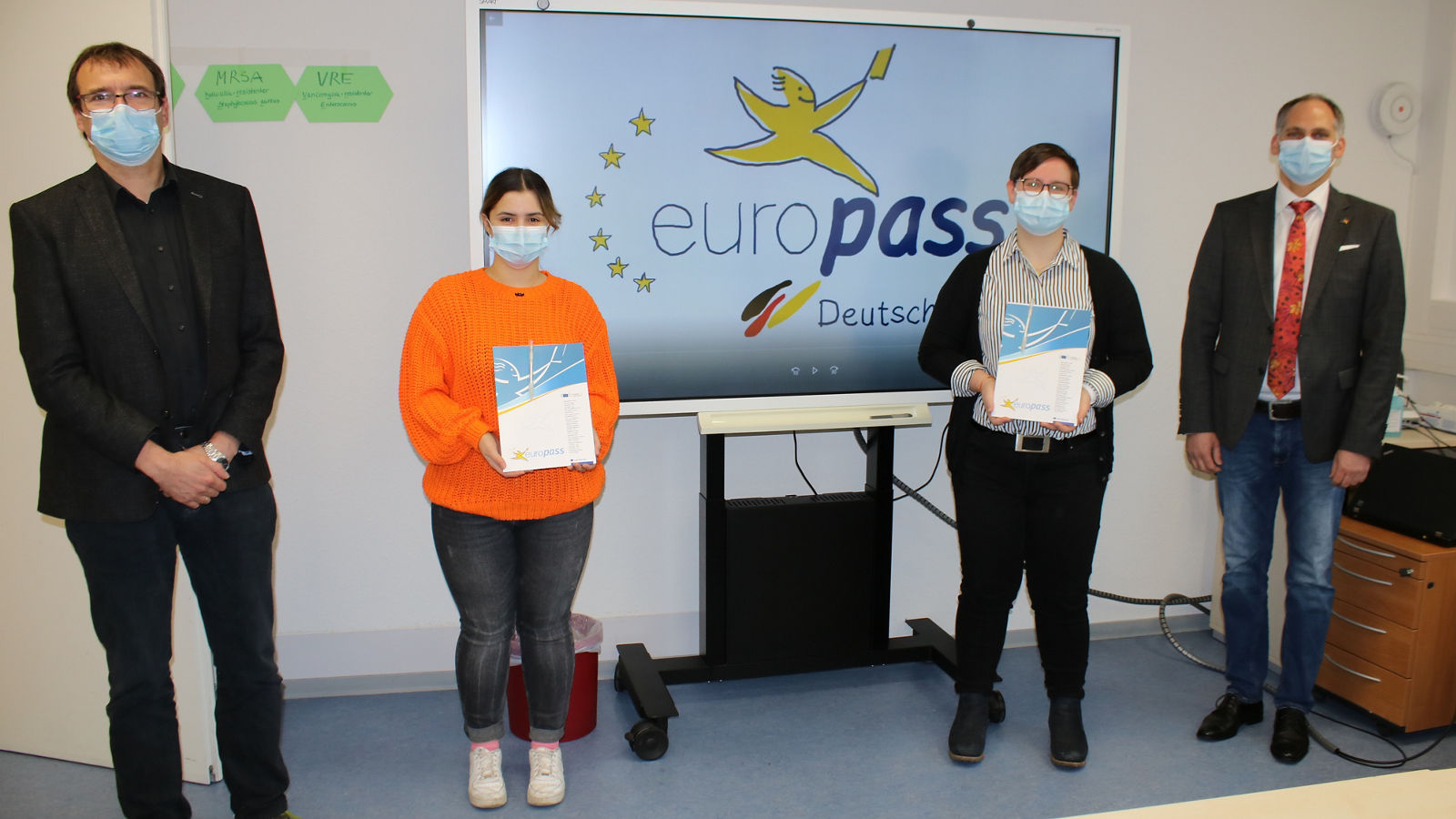 Verleihung der Europässe Mobilität im Helios Bildungszentrum Nienburg