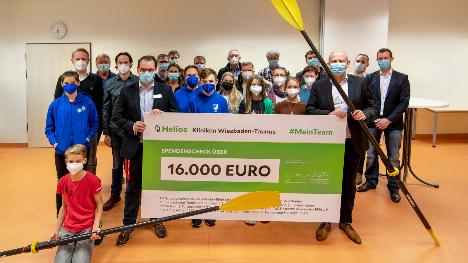 Helios Kliniken Wiesbaden-Taunus unterstützen - 12 Vereine mit 16.000 Euro