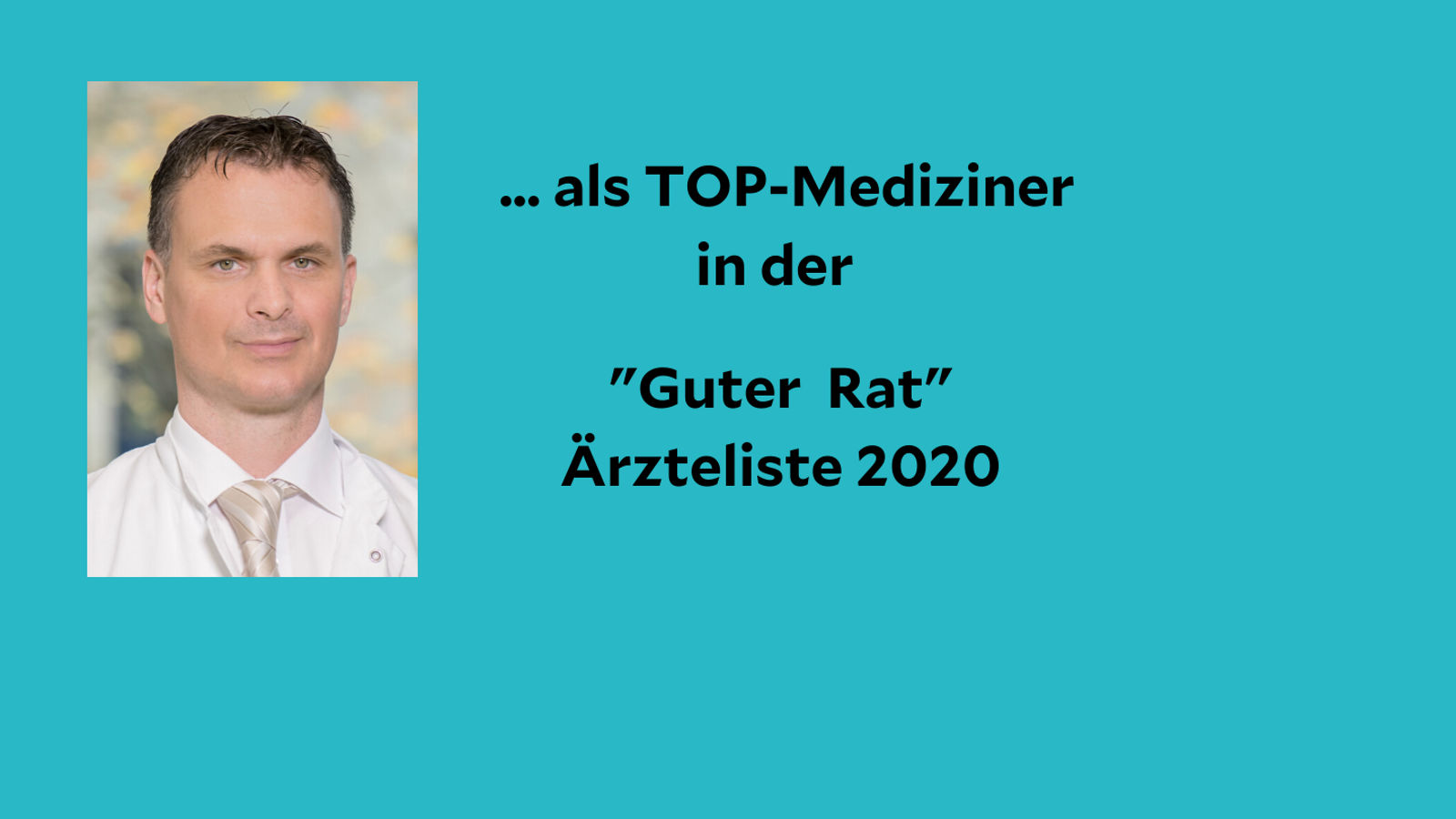 HNO-Chefarzt Prof. Bödeker als Top-Mediziner ausgezeichnet