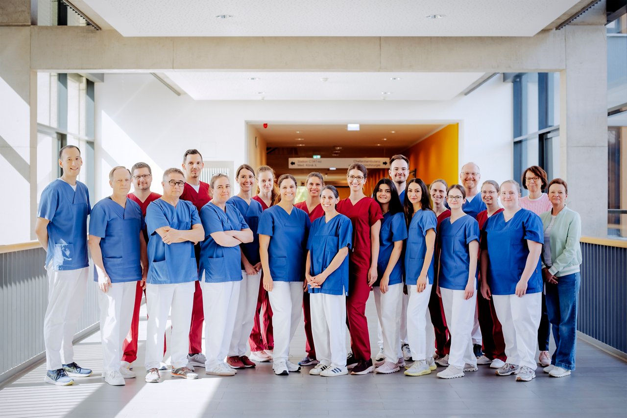 Gruppenbild des Teams der Pneumologie Krefeld