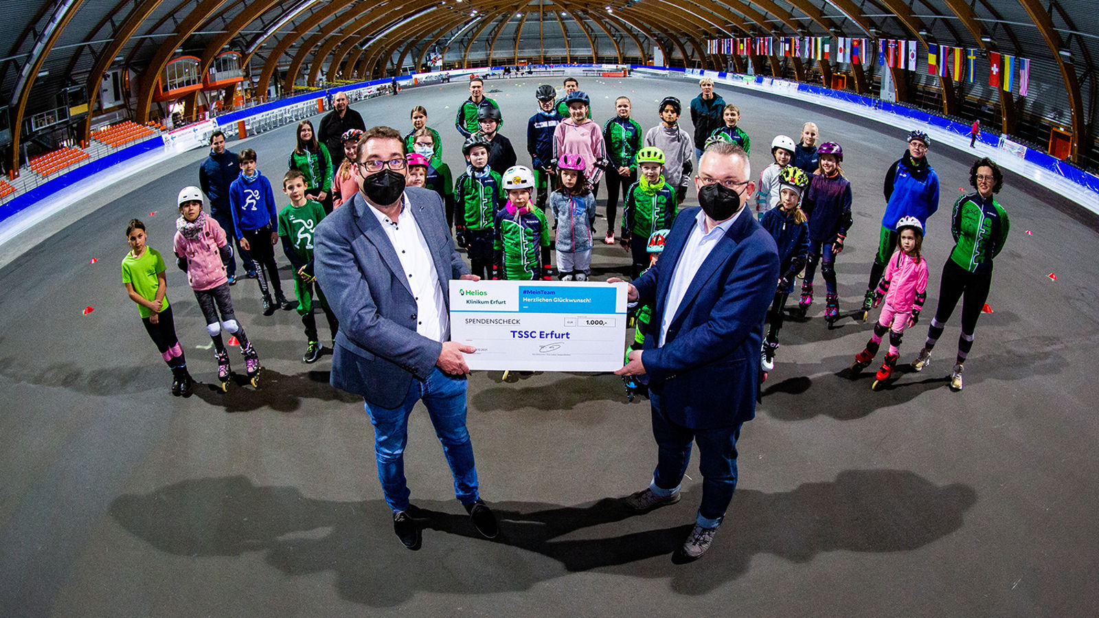 Thüringer Speedskating Club erhält Spendenscheck