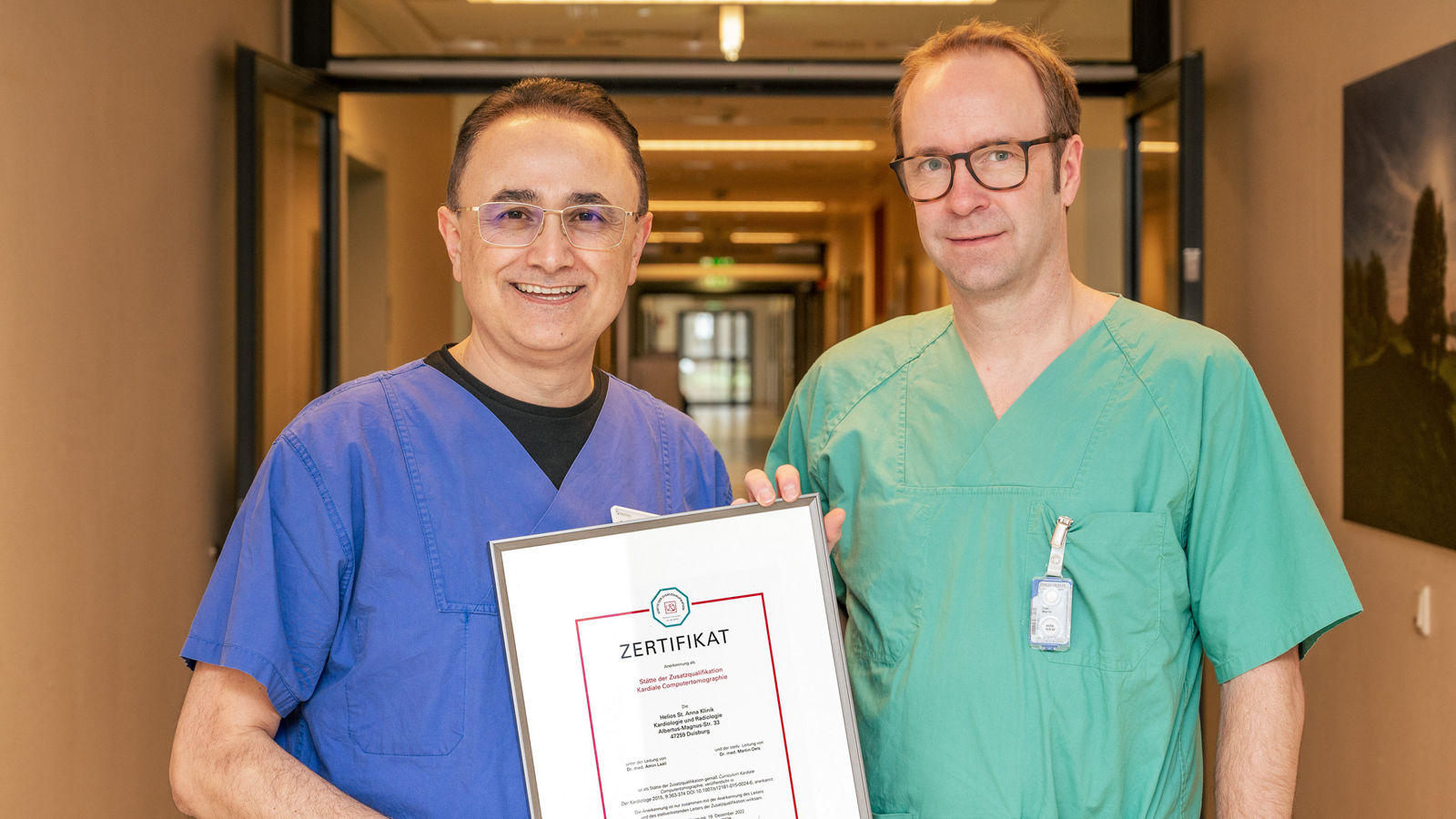 Helios St. Anna Klinik erhält Zertifizierung zur Stätte der Zusatzqualifikation Kardiale Computertomographie