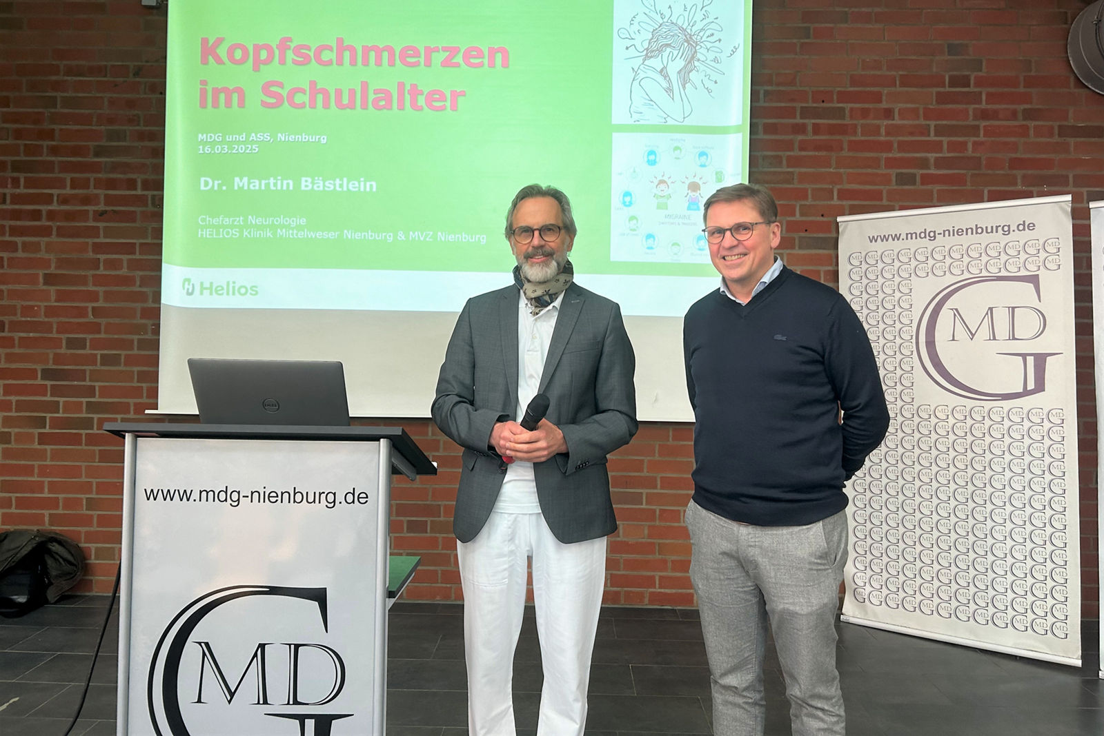 Kopfschmerzen im Schulalter: Chefarzt der Neurologie hielt Vortrag für Oberstufenschüler an Nienburger Gymnasien