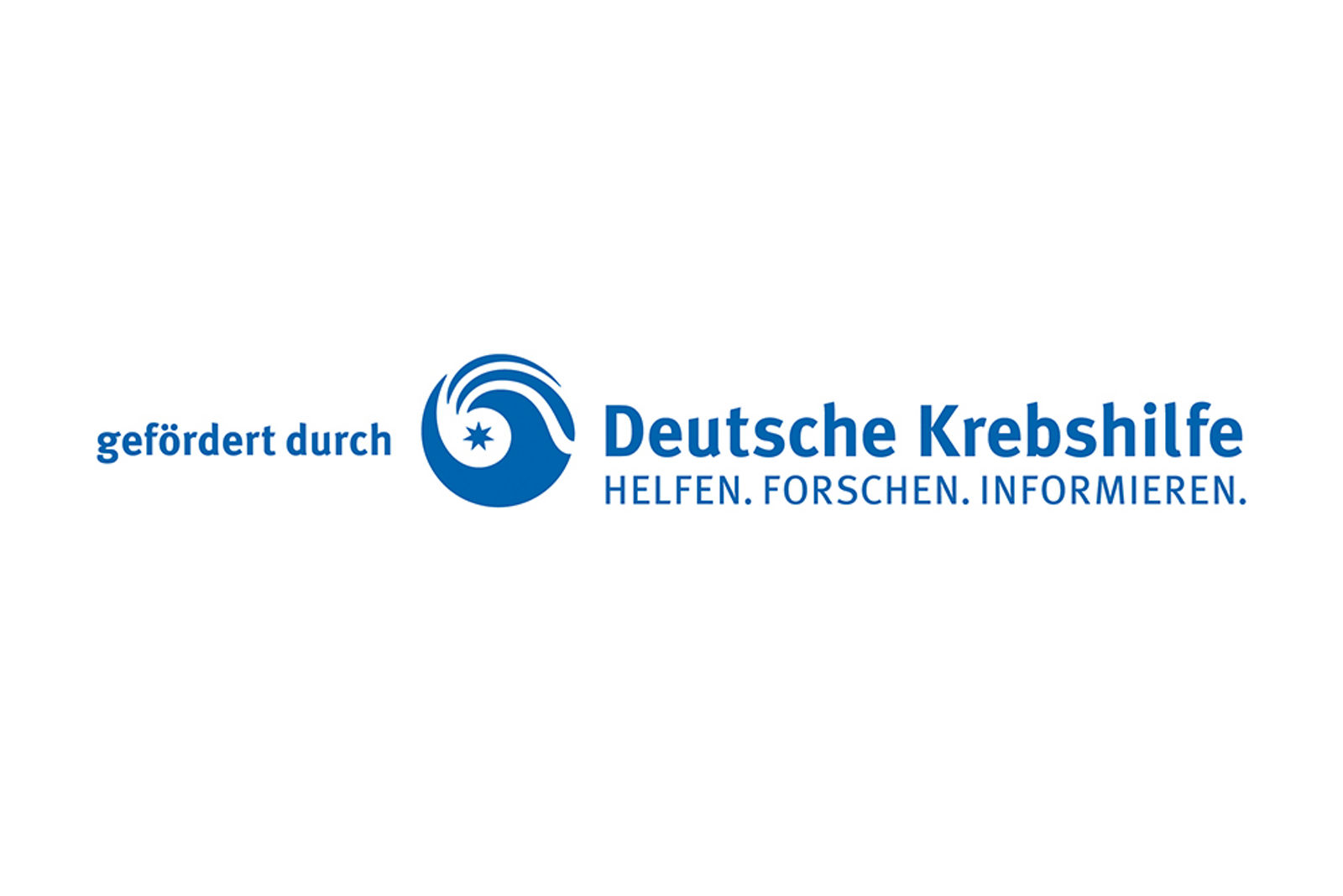 Logo: gefördert durch die Stiftung Deutsche Krebshilfe - Helfen. Forschen. Informieren