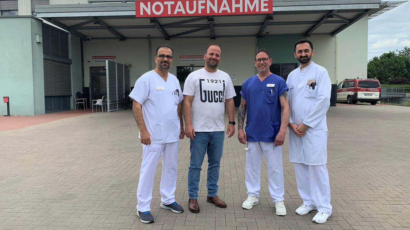 Gruppenbild Notaufnahme Herzinfarktpatient