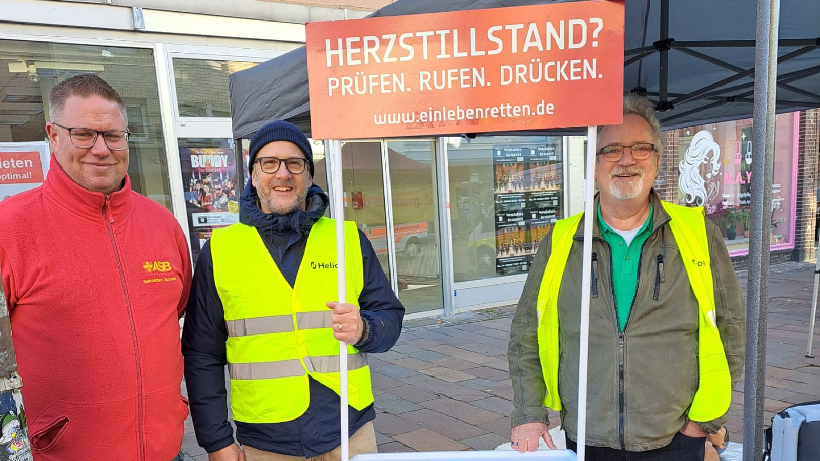 Restart a Heart Day Wochenmarkt Counter