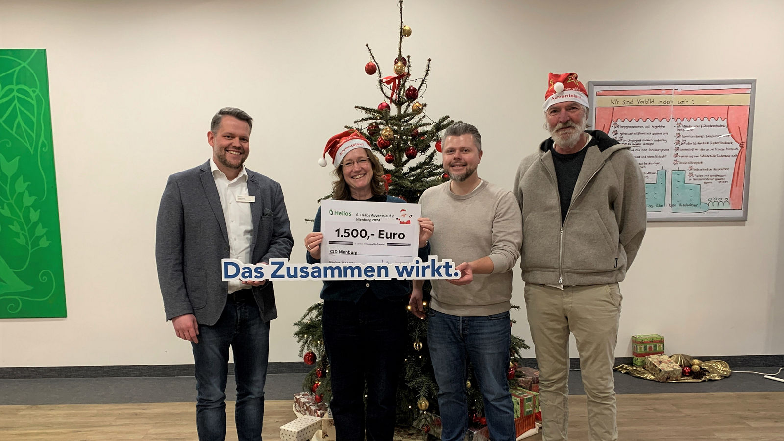 Aus dem Helios Adventslauf: 1.500 Euro für das CJD Nienburg