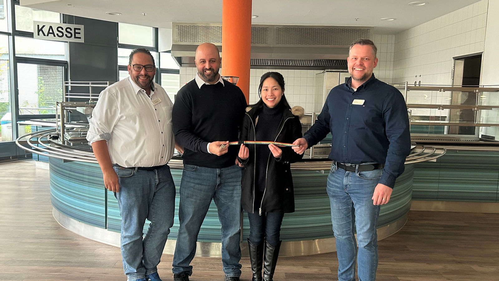 Schlüsselübergabe Cafeteria