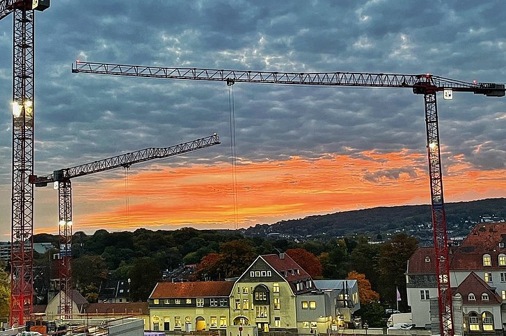 Der Neubau am Campus Barmen nimmt Formen an.