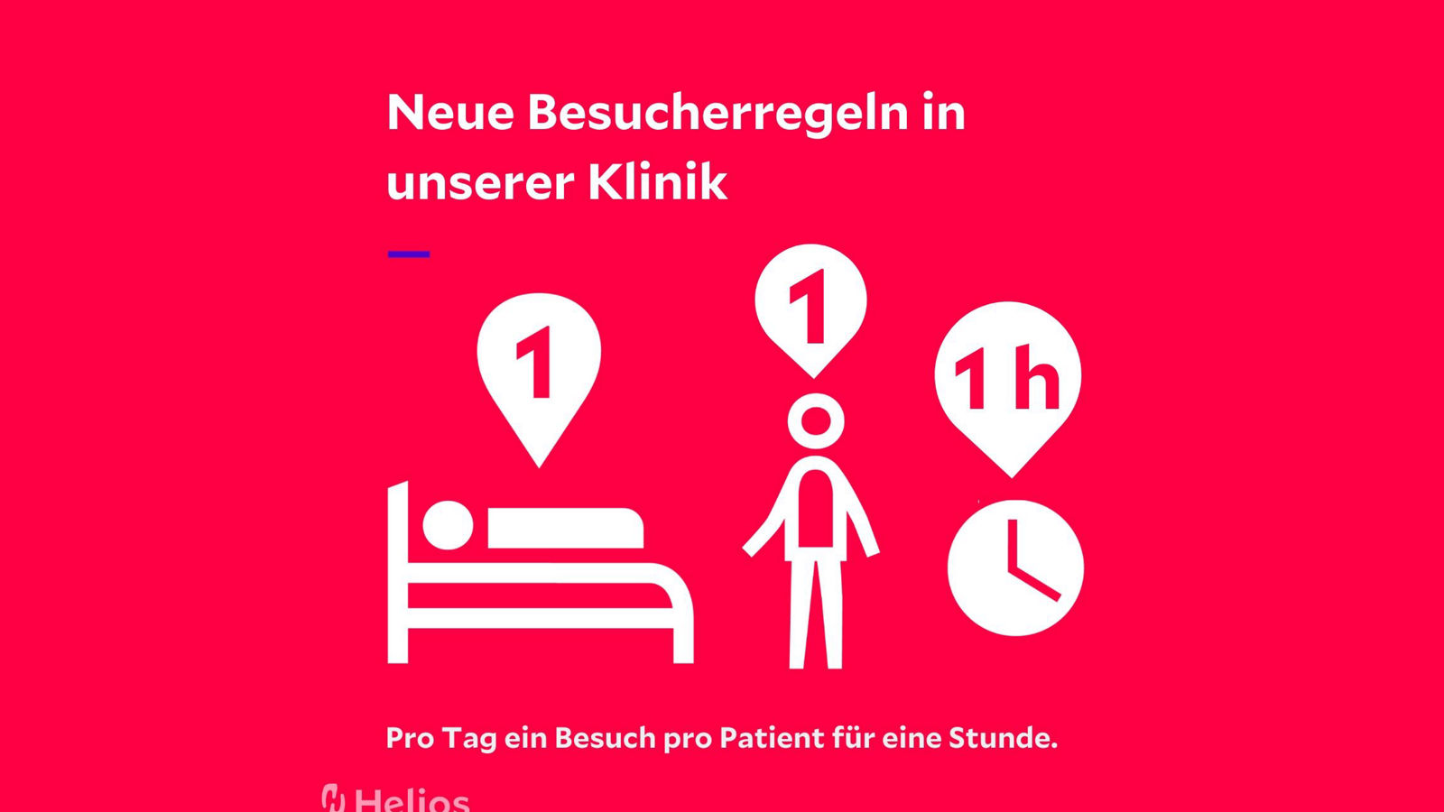 Neue Besuchsregelung im Helios Klinikum Aue