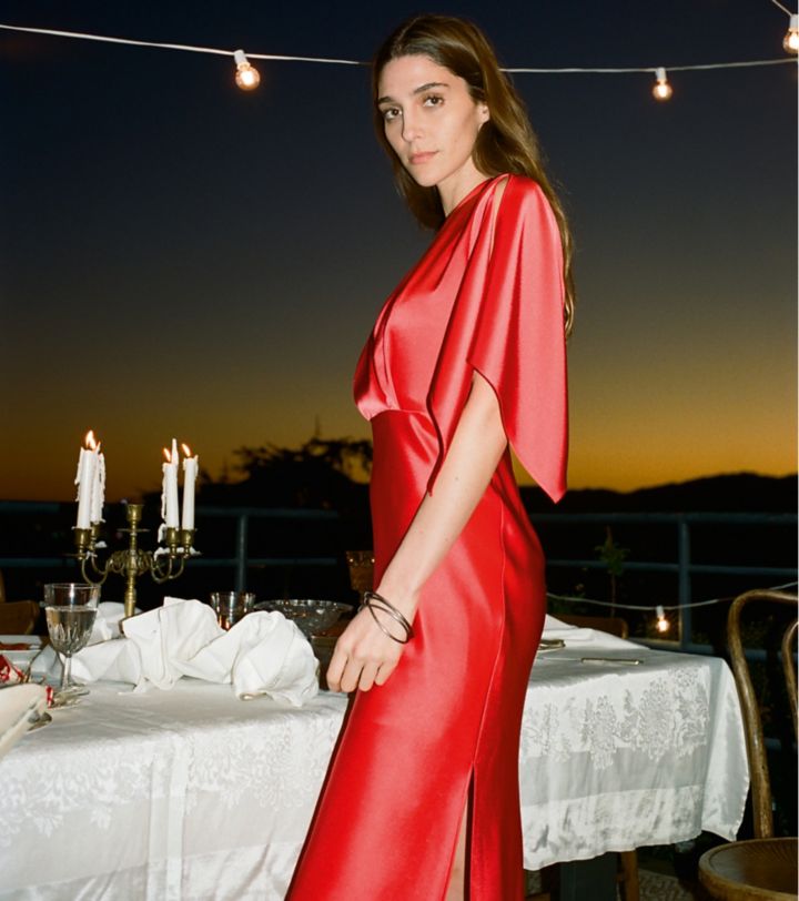 Hugo boss red dress outlet