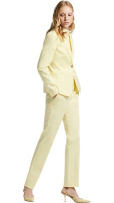 ladies yellow trouser suit