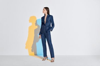 womens patterned trouser suit