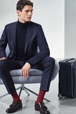 How to combine suit and sock colours guide by BOSS