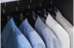 Hanging linen clothes by BOSS