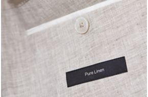 Pure linen label on a linen jacket by BOSS