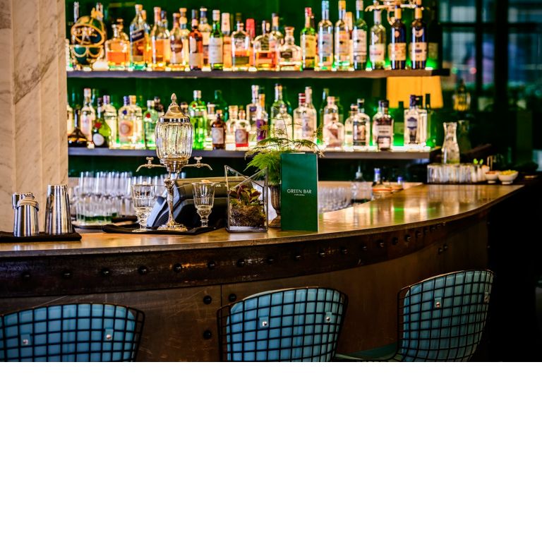 Interieur van Green Bar in Hotel Cafe Royal in Londen