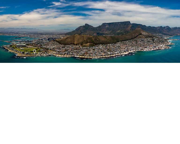 Vogelblik op Kaapstad