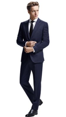 dark blue suit matching shirt