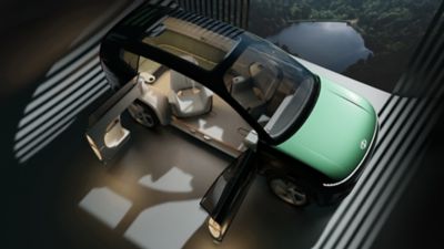 Vizuální střecha a panoramatická obrazovka v novém konceptu elektrického SUEV značky Hyundai SEVEN.