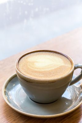 Creamy oat milk turmeric latte from Hyundai's Plant-based challenge.