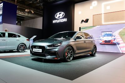 The all-new Hyundai i30 N Project C limited edition seen from the front.