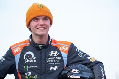 Hyundai Motorsport driver Oliver Solberg.