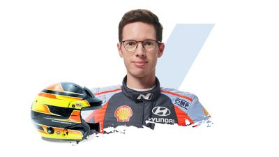 Hyundai Motorsport co-driver Martijn Wydaeghe and helmet.