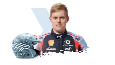 Hyundai Motorsport driver Ott Tänak and his helmet