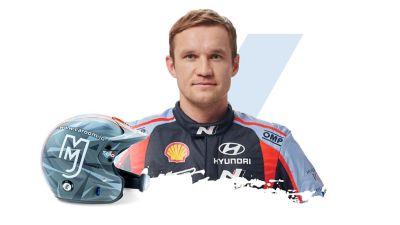 Hyundai Motorsport Martin Järveoja and his helmet