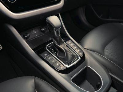 The electronic parking brake in the centre console of the Hyundai IONIQ Plug-in Hybrid.