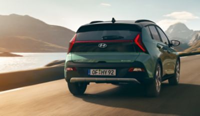 The elegant hatchback of the all-new Hyundai BAYON compact crossover SUV.