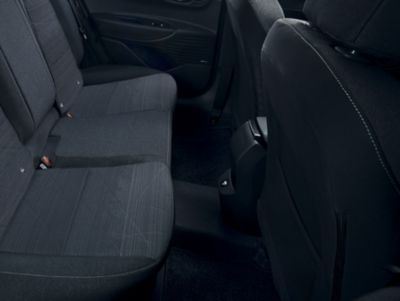 The excellent legroom inside the Hyundai BAYON compact crossover SUV.