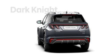 SUV compact Hyundai TUCSON Hybrid N Line dans sa teinte Dark Knight.