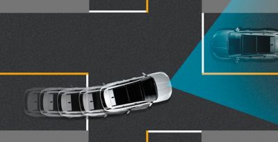 The Forward Collision-avoidance Assist (FCA) in the all-new Hyundai TUCSON Plug-in Hybrid compact SUV.