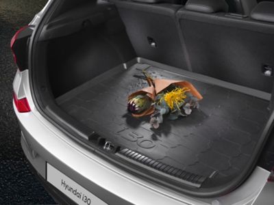 Genuine accessories durable, anti-slip and waterproof trunk liner for the Hyundai i30.